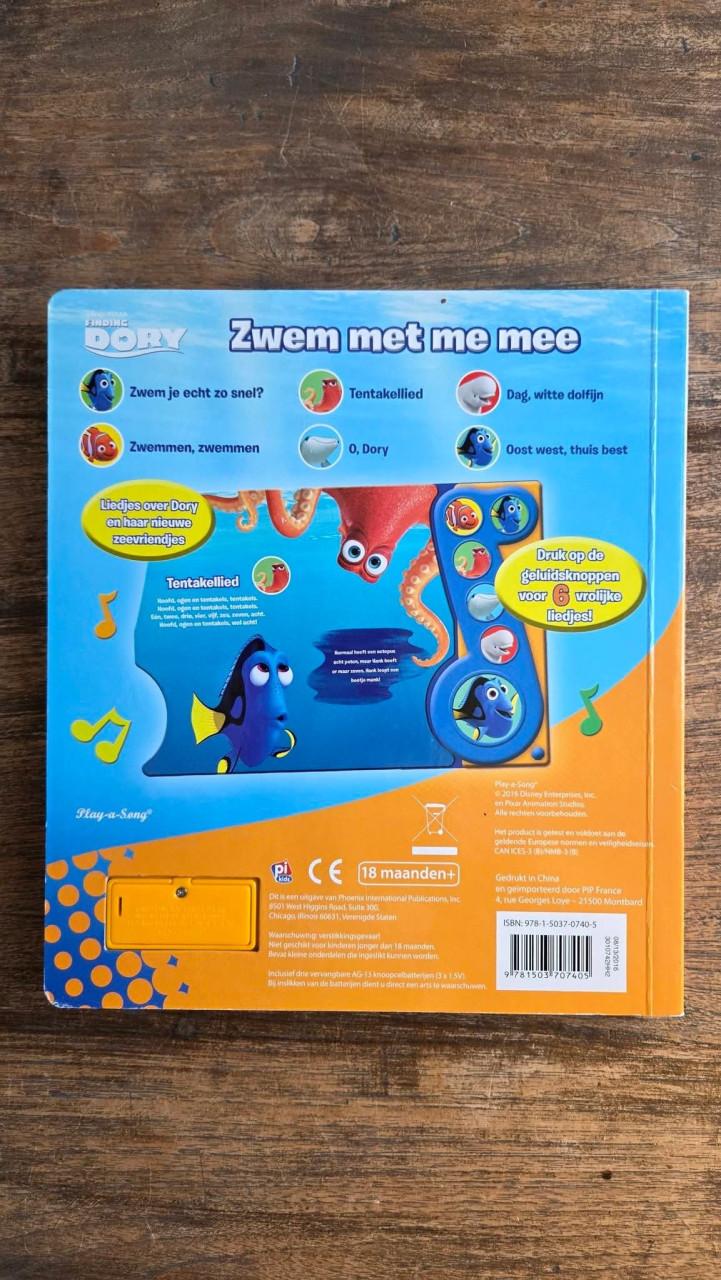 Kartonnen kinderboek met 6 geluidsknoppen die verschillende melodieën afspe