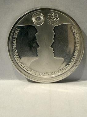 Zilveren munt 2002 Huwelijk Willem-Alexander/Maxima