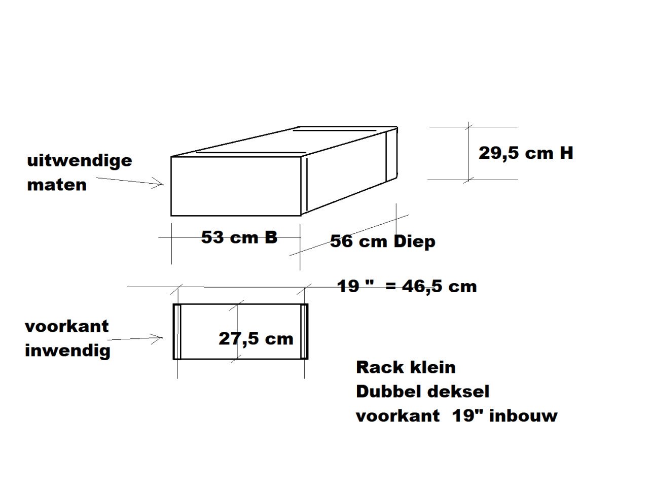 Te koop 19" flightcase