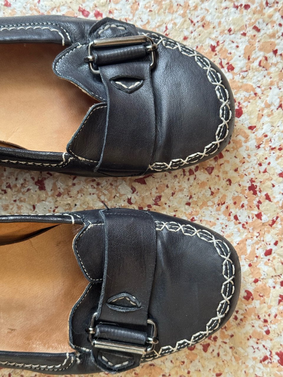 Donkerblauwe leren mocassins van Gabor in maat 42 (8) G