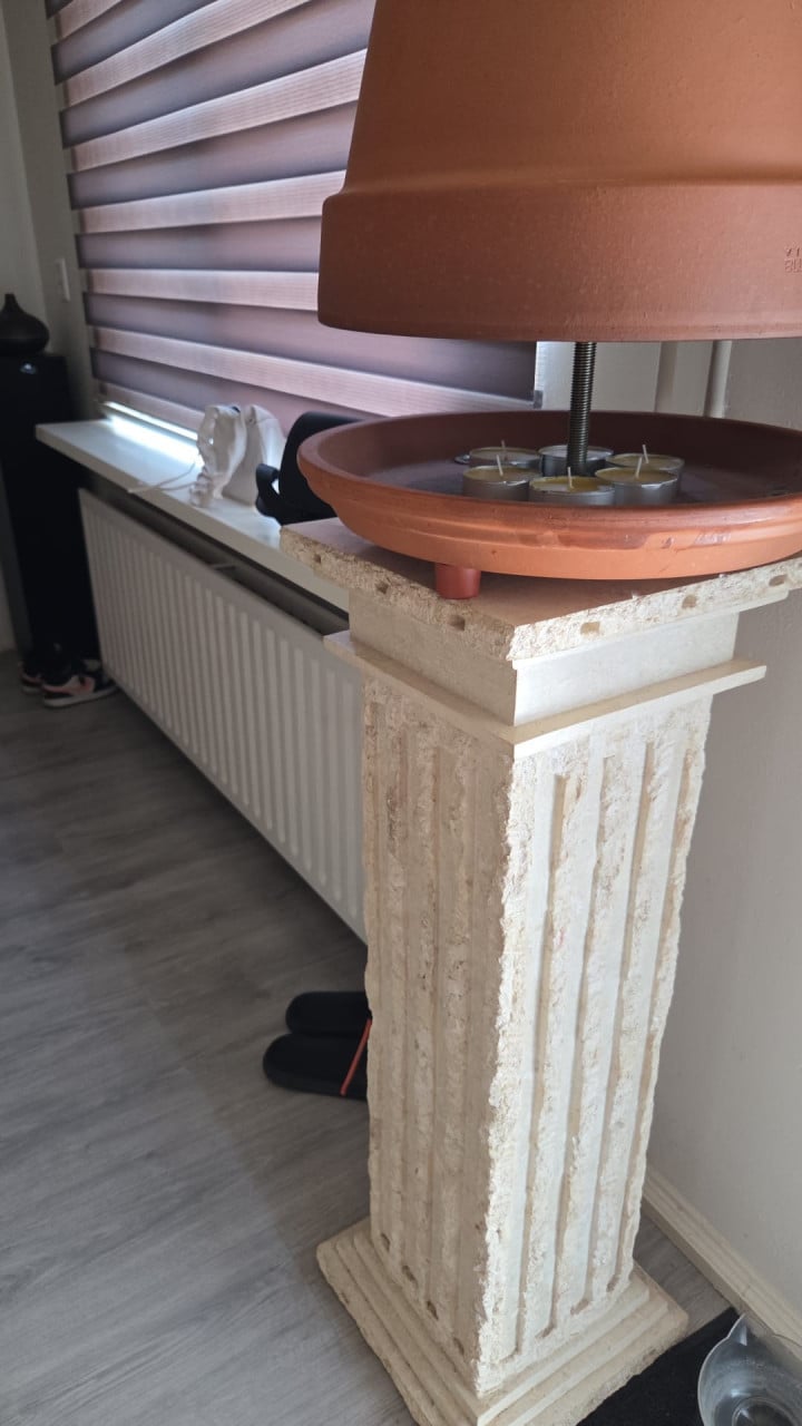 Fossiel stenen meubels grieks
