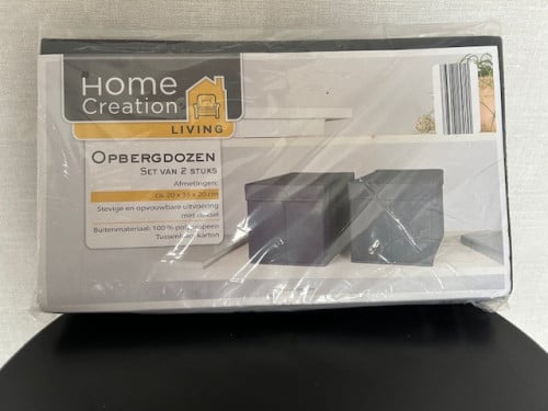 2 opvouwbare opbergdozen met deksel.....NIEUW!