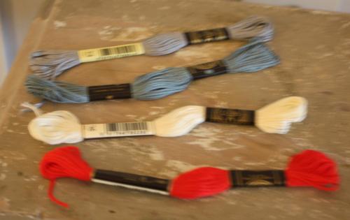 Verschillende kleuren dcm garen 4 stuks