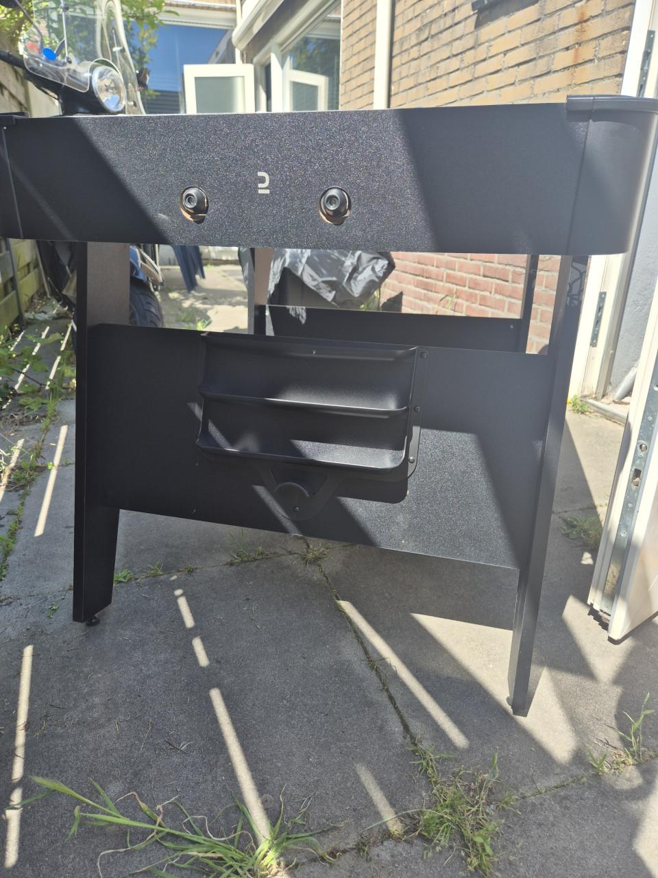 Opklapbare pooltafel BT 500 grijs laken Pongori (Decathlon)