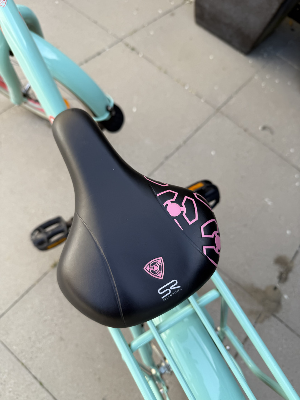 Alpina meisjesfiets 18 inch turquoise met roze velgen