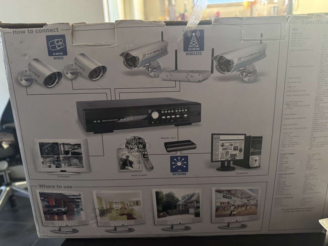 (NIEUW) ELRO Camera Beveiligingssysteem - Compleet met 4 camera’s en DVR