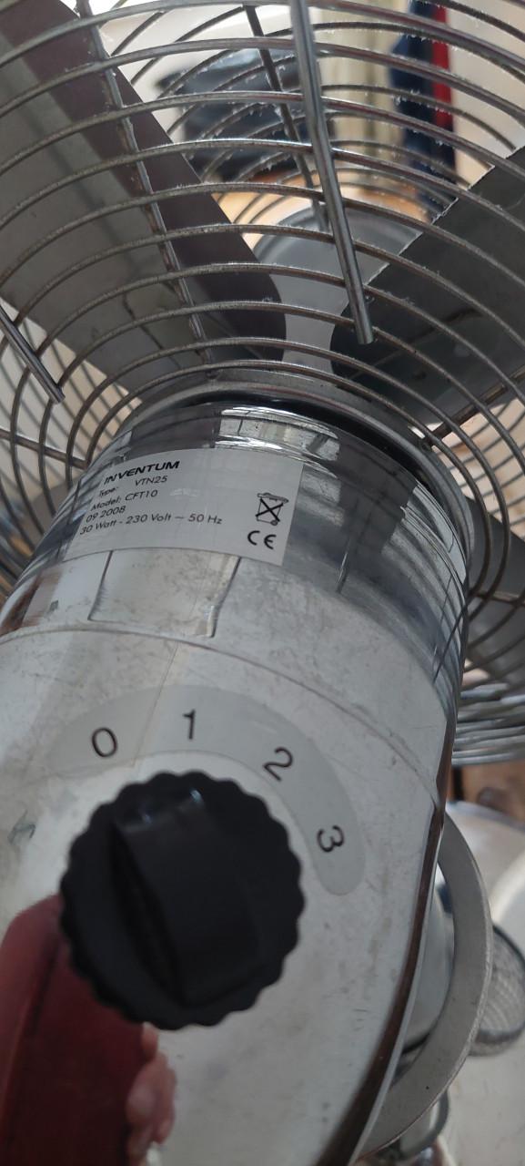 Inventum tafelventilator (verchroomd retro model)