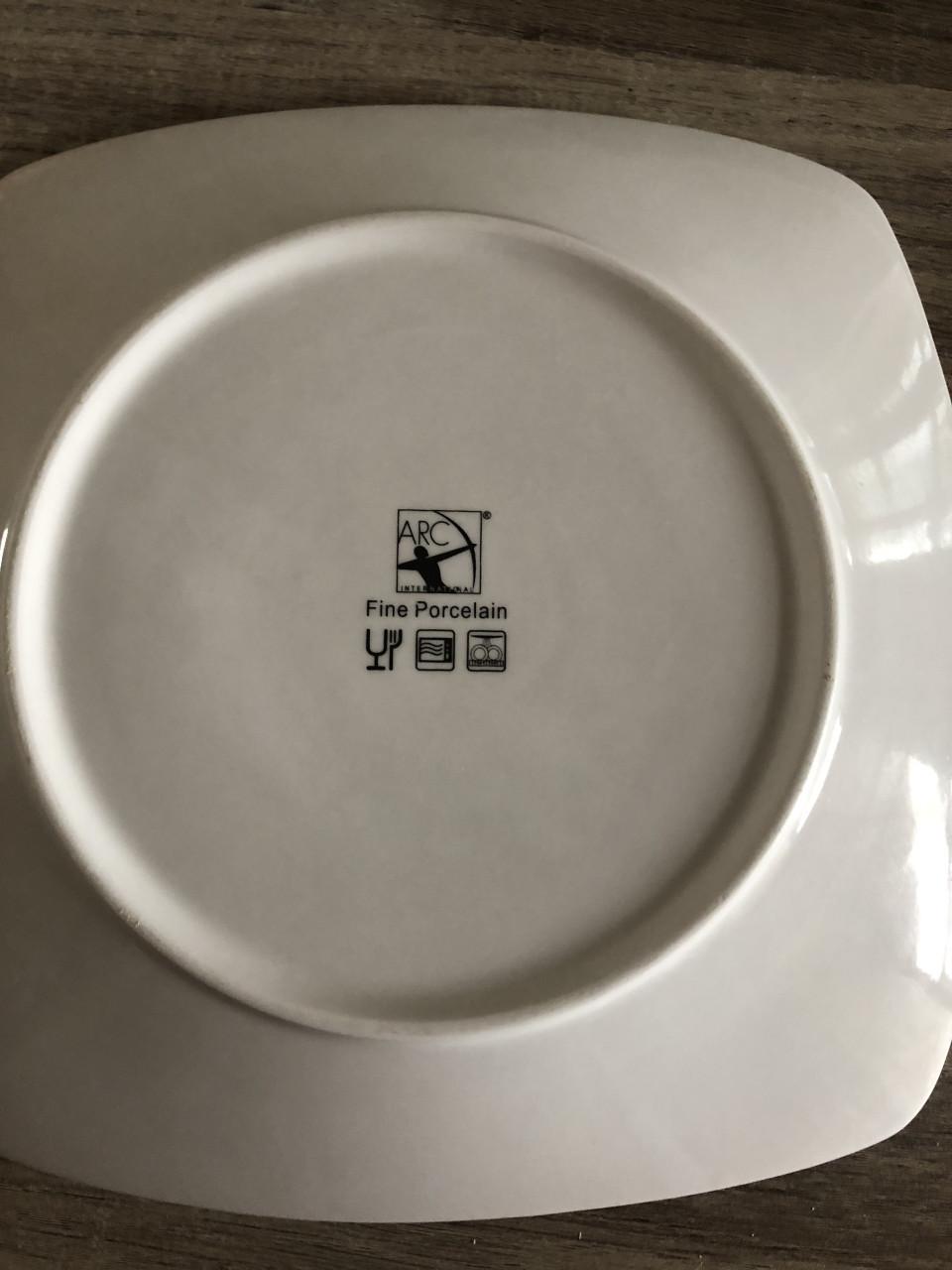 6 vierkante borden met klaproos