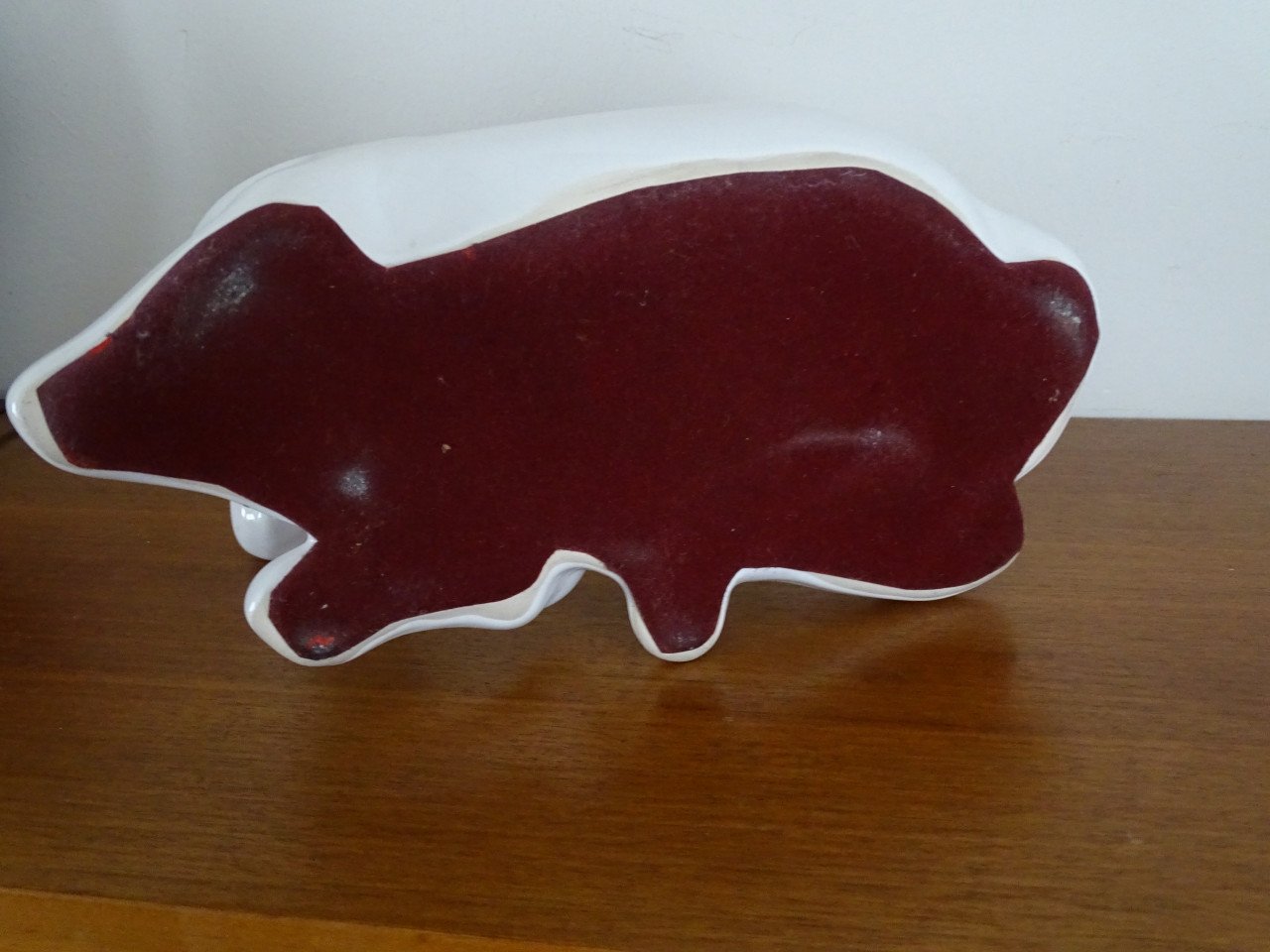 Vintage beeld Liggend Paard Delfts Wit Aardewerk keramiek