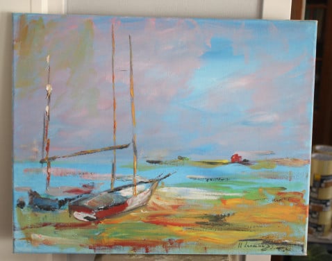 Schilderij H. Leermans-boot