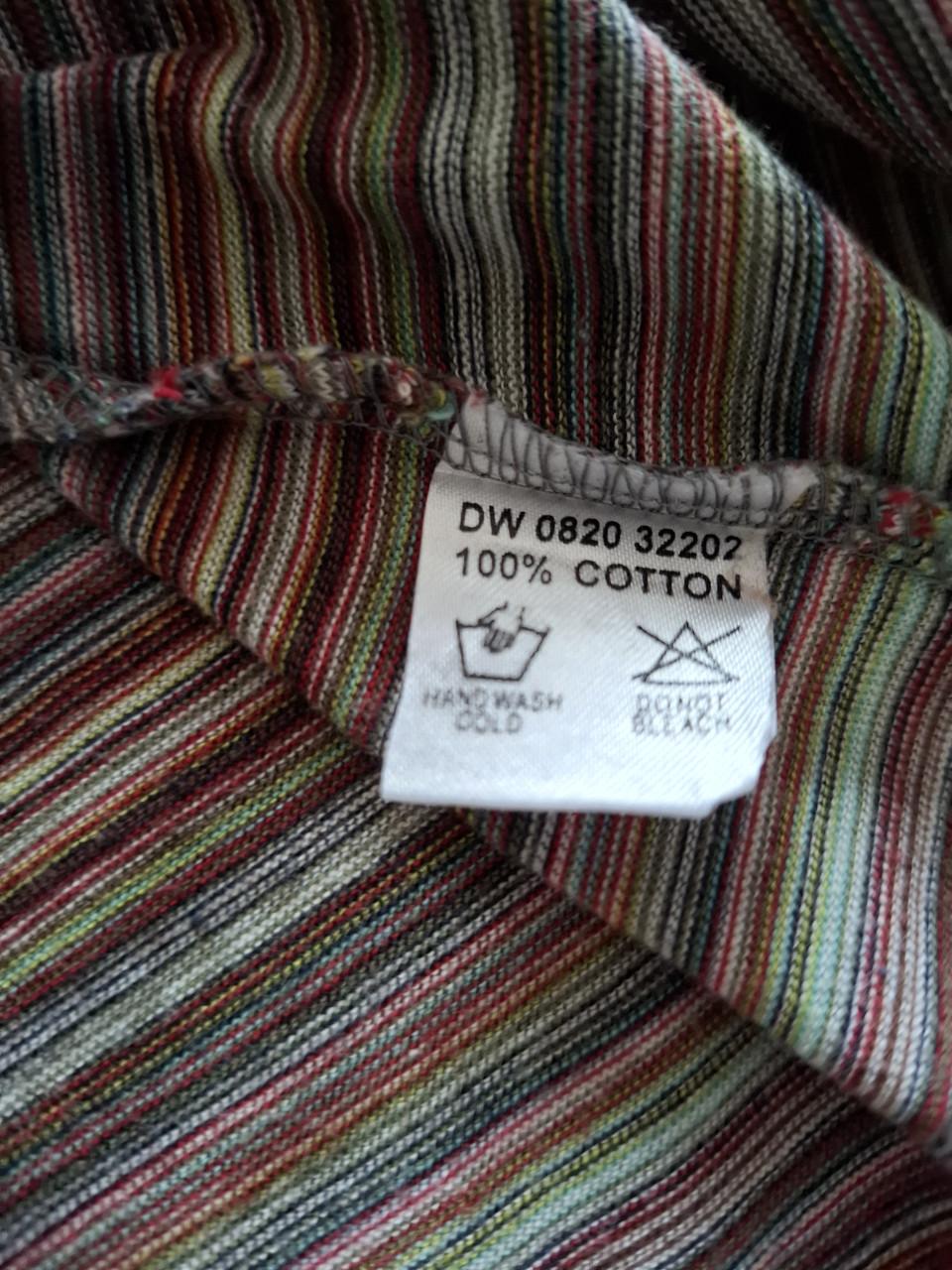 Didi gestreept shirt met grijs kantdetail langs de halslijn. L