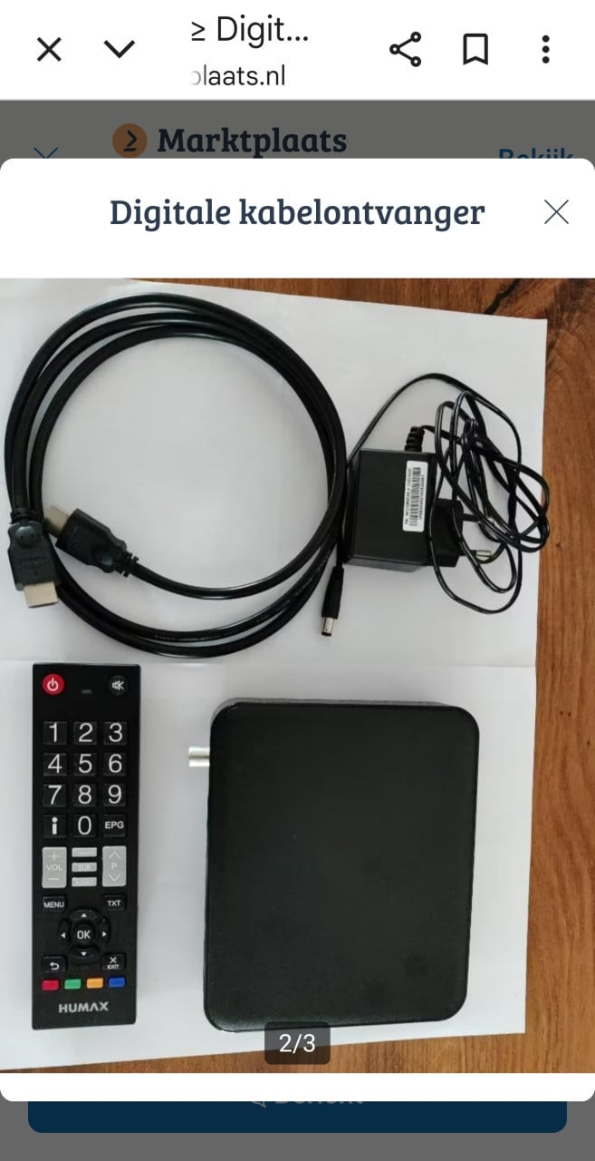 HUMAX 5550c decoder voor gratis zenders van delta