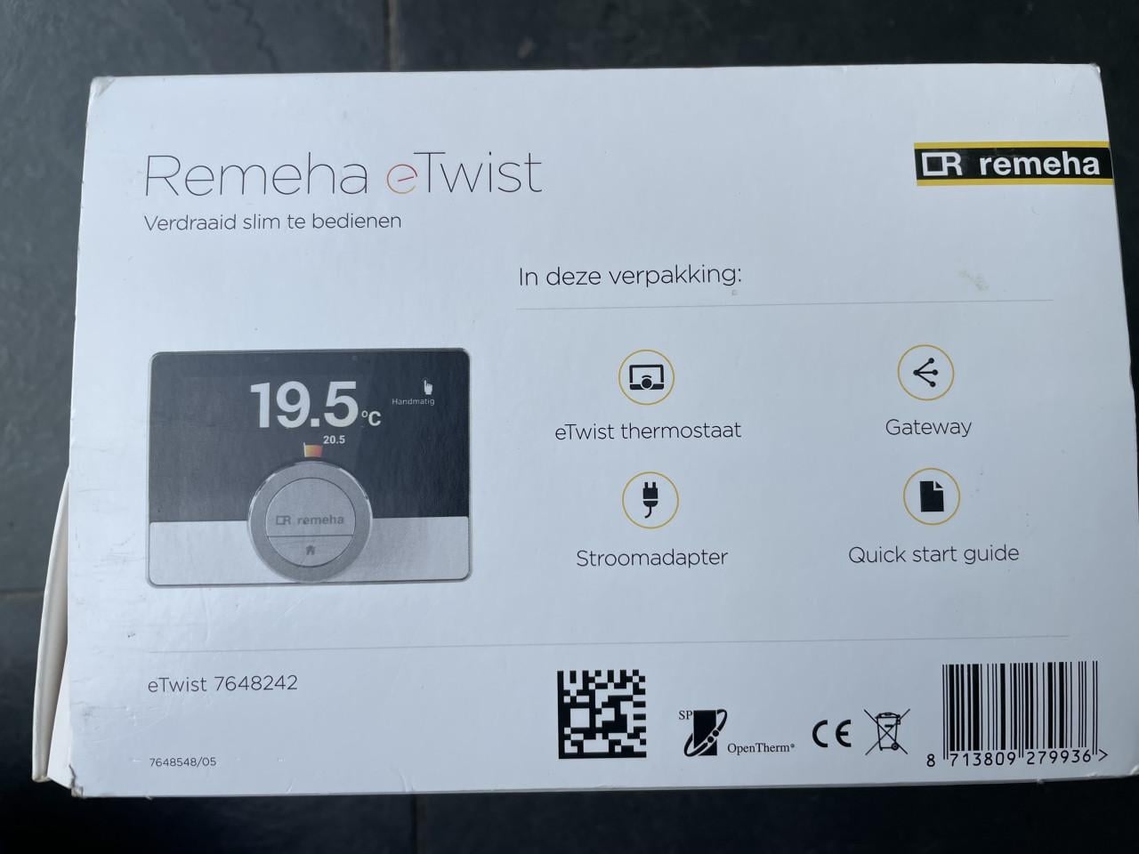 Kamerthermostaat Remeha Twist met Gateway
