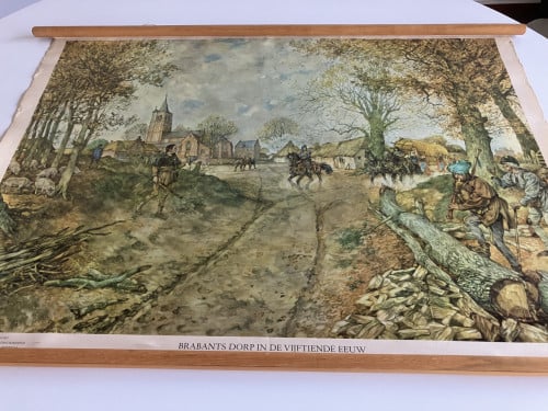 Oude schoolplaat / wandplaat