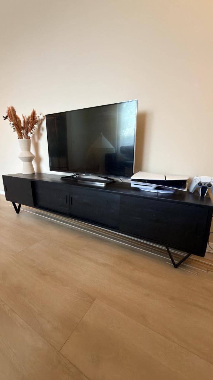 Mangohout tv meubel zwart