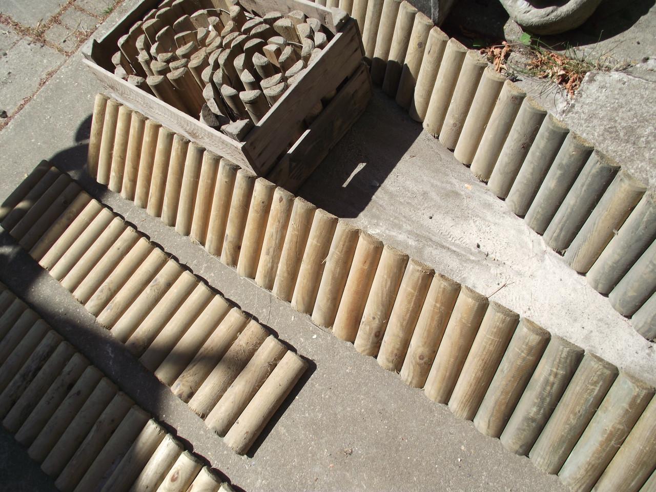 Houten tuin rolborder / palisade