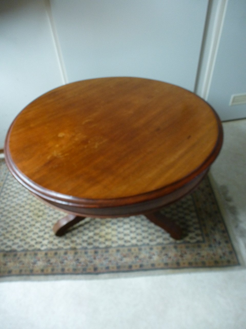 Salontafel ~ tafel ~ sidetable ~ mahonie ~ mahoniehout