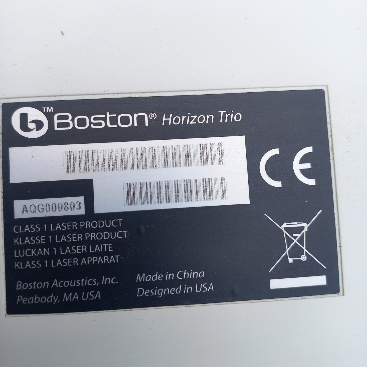 Boston Acoustics Trio. GEEN KOERIERS. AUB.