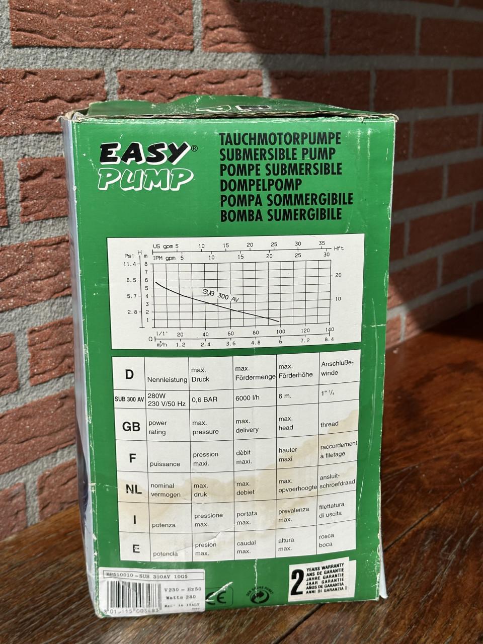 Dompelpomp Easy Pump Sub 300