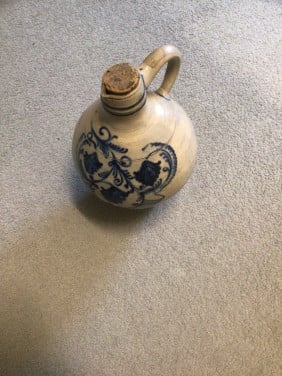 Antiek aardewerken kruik puntgaaf 35 cm