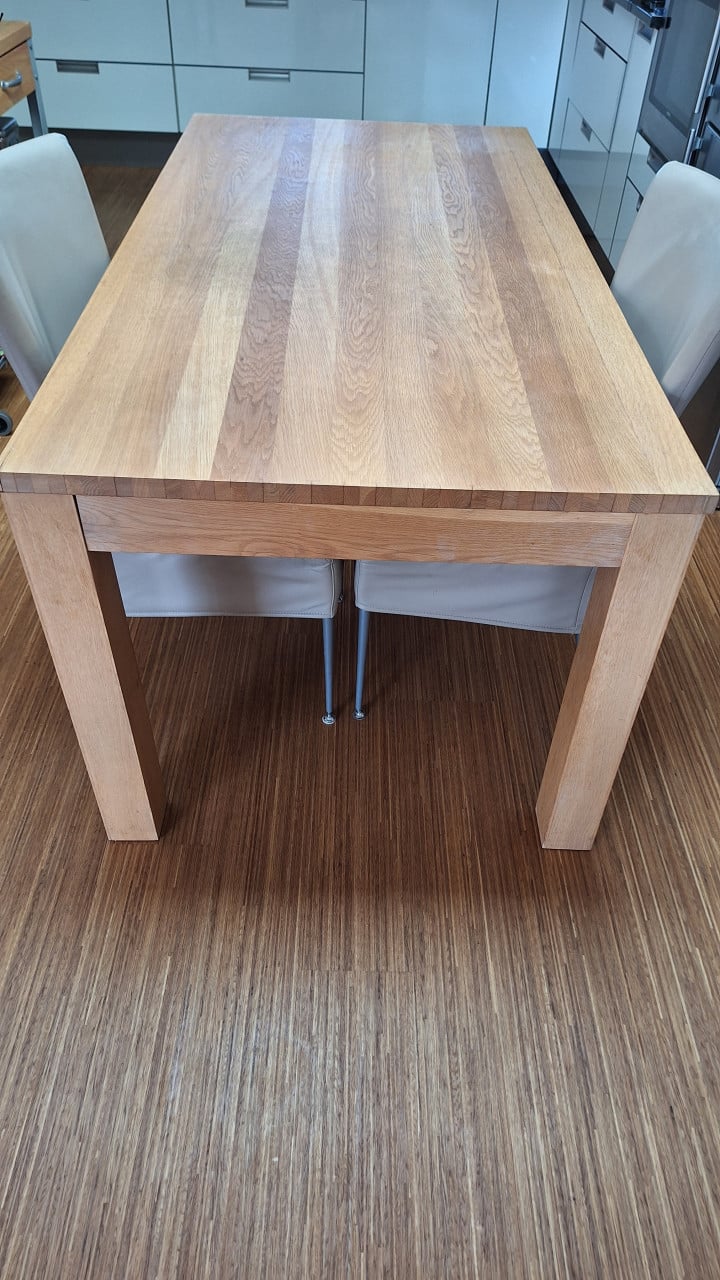 Blankhouten eettafel 90x180cm