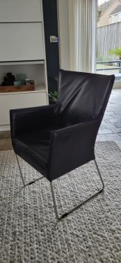 6 eetkamerstoelen, leer