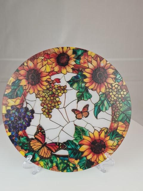 Raamhanger Vlinders in bloemenrand