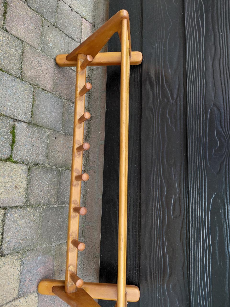 Retro houten kapstok