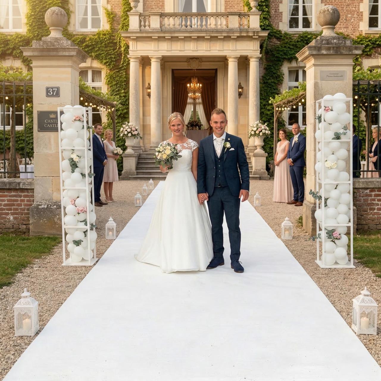 Witte loper voor bruiloft