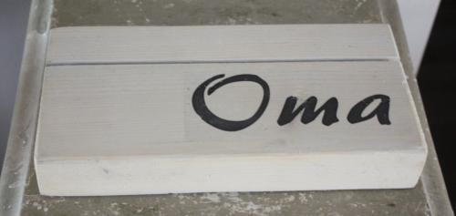 Houten planje voor foto of mooie kaart oma