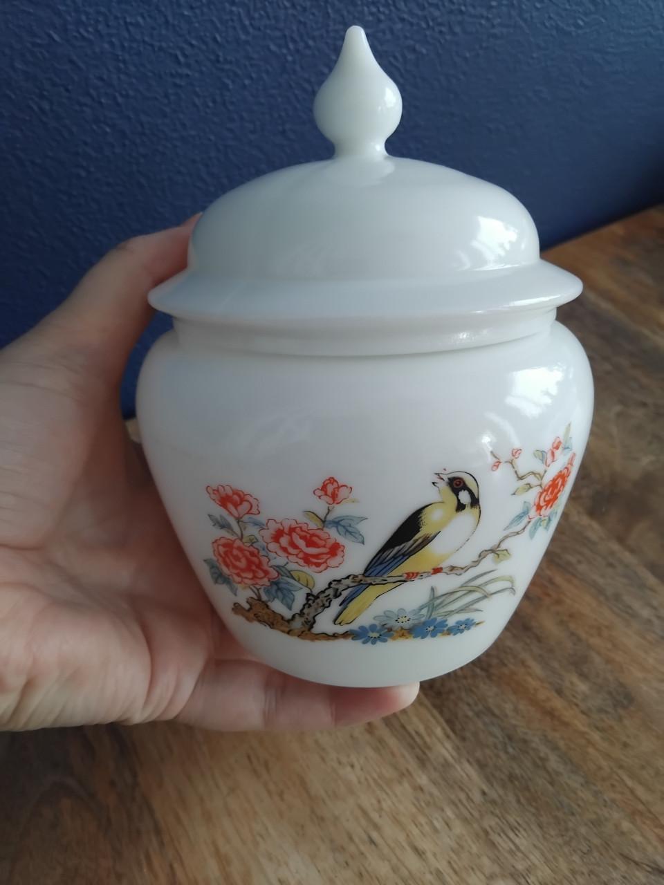 Vintage AVON melkglas Dekselpotje
