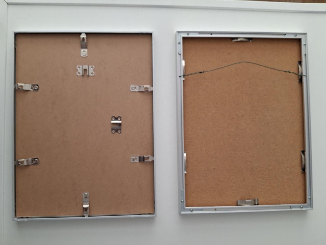 2 foto-wissellijsten met aluminium lijst