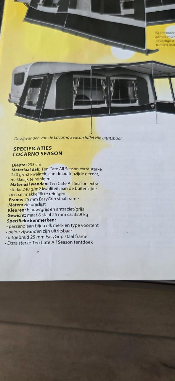 Caravan  Dorema voortent luifel