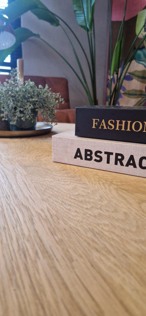 Mooie massief eiken salontafel ovaal