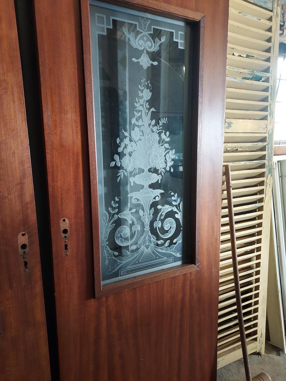 2 deuren met geëtst glas 830 x2015