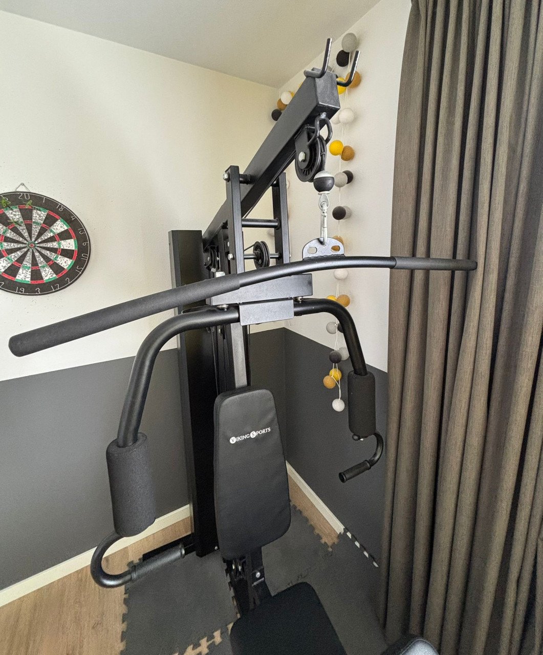 Krachtstation home gym met 70kg aangewicht