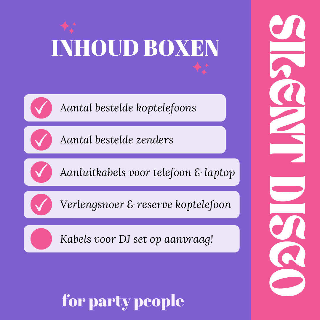 Silent disco huren Middelburg