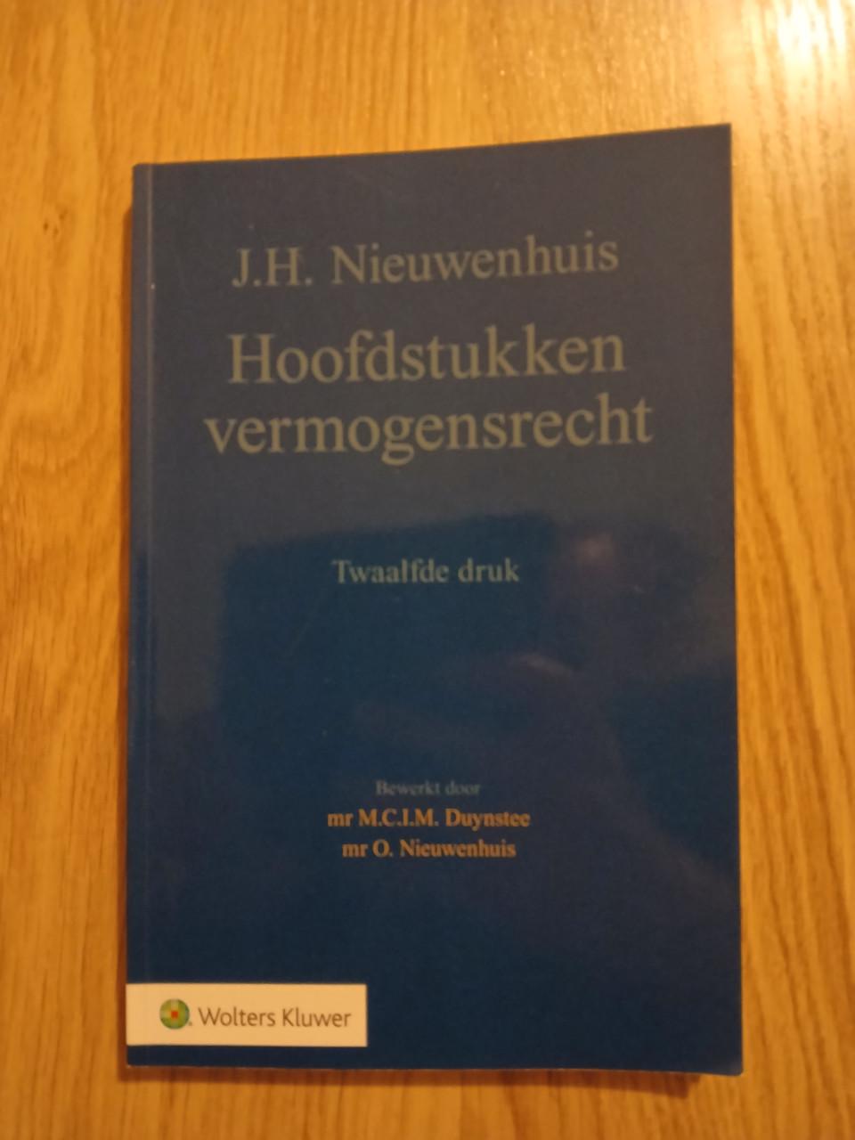 Hoofdstukken vermogensrecht