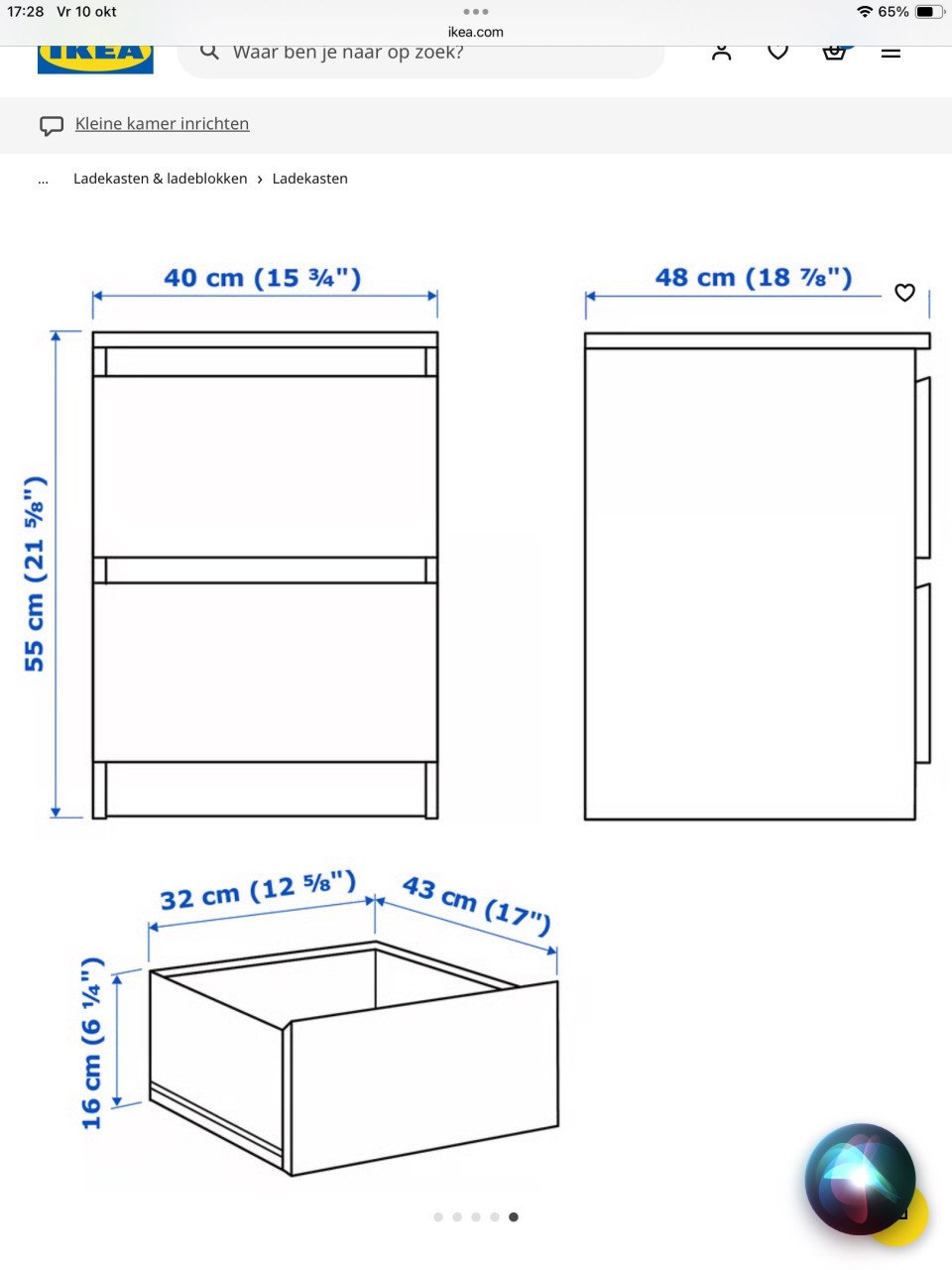IKEA MALM NACHTKASTJE