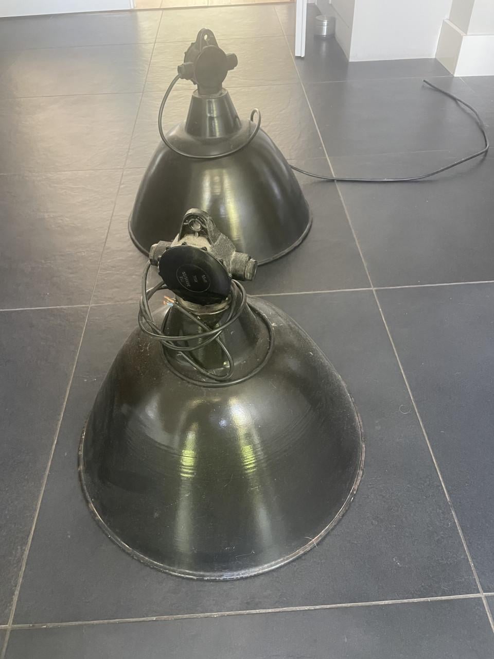 Industriele lamp - zwart