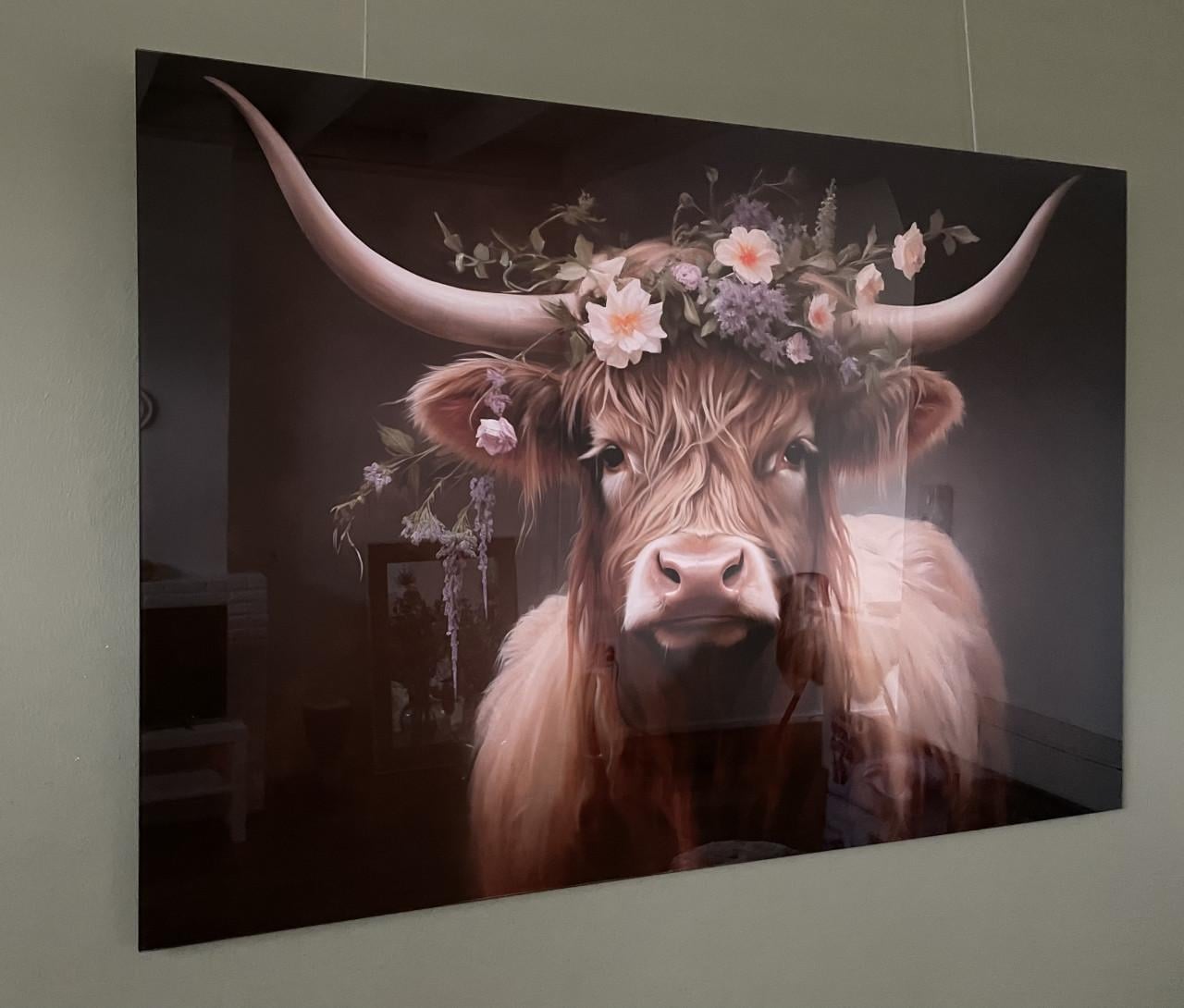 Glas schilderij Hooglander
