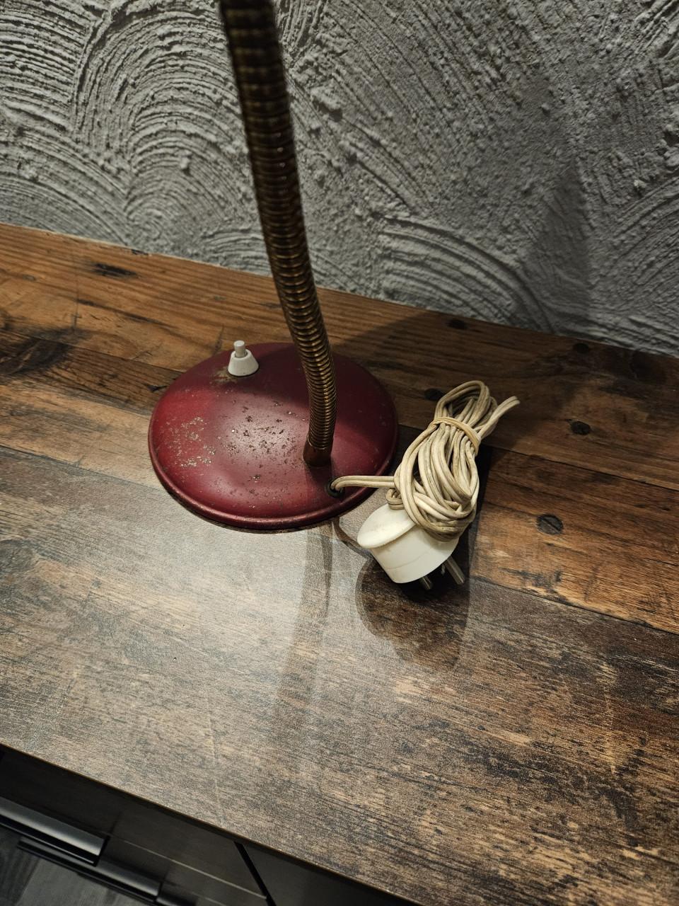 Vintage design bauhaus bureaulamp met flexibele arm - Rood