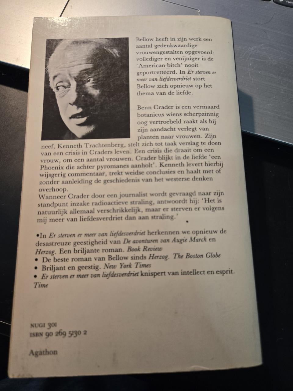 Boek: Er sterven er meer van liefdesverdriet 1988