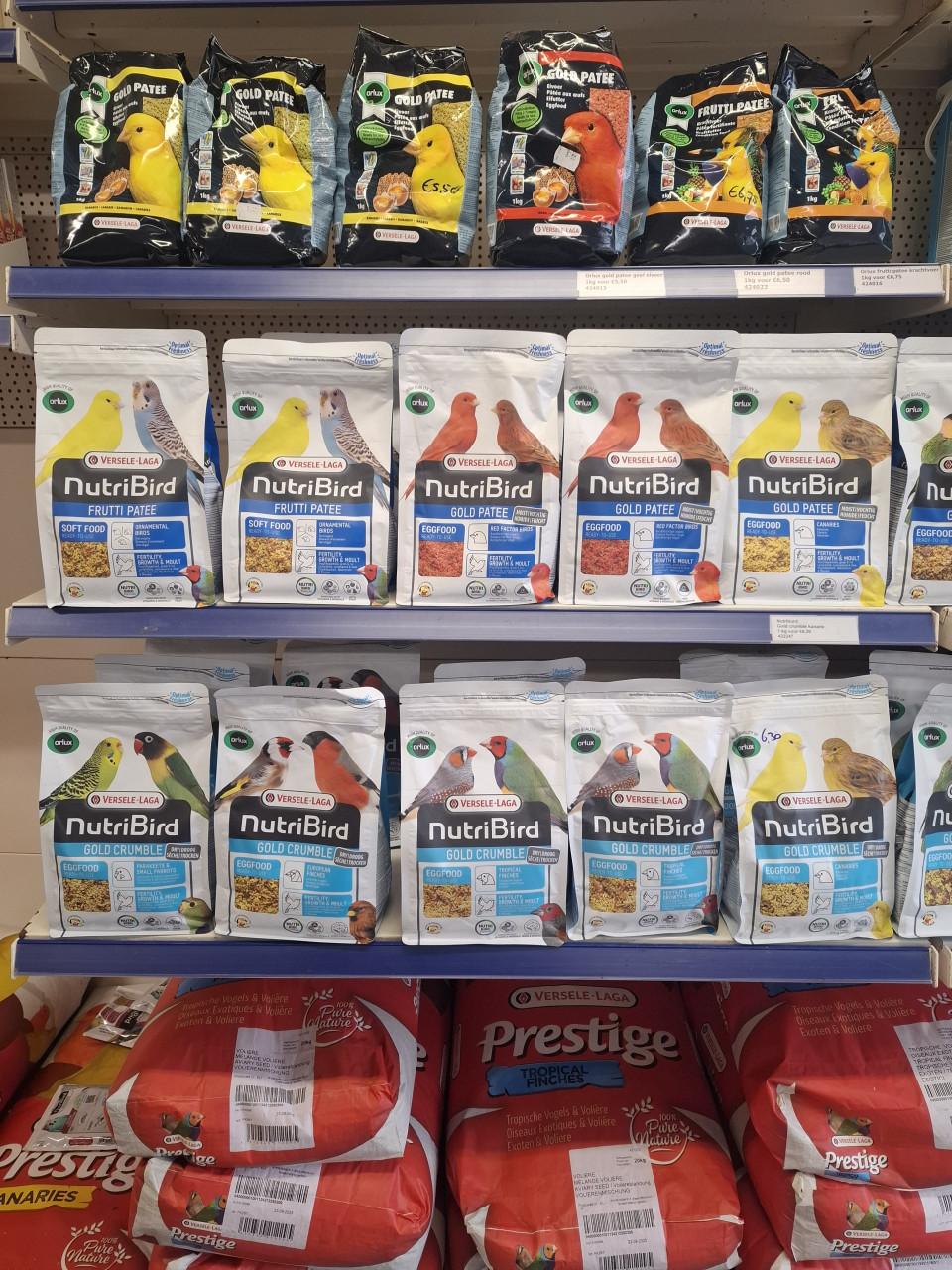 Eivoeders Nutribird alle soorten