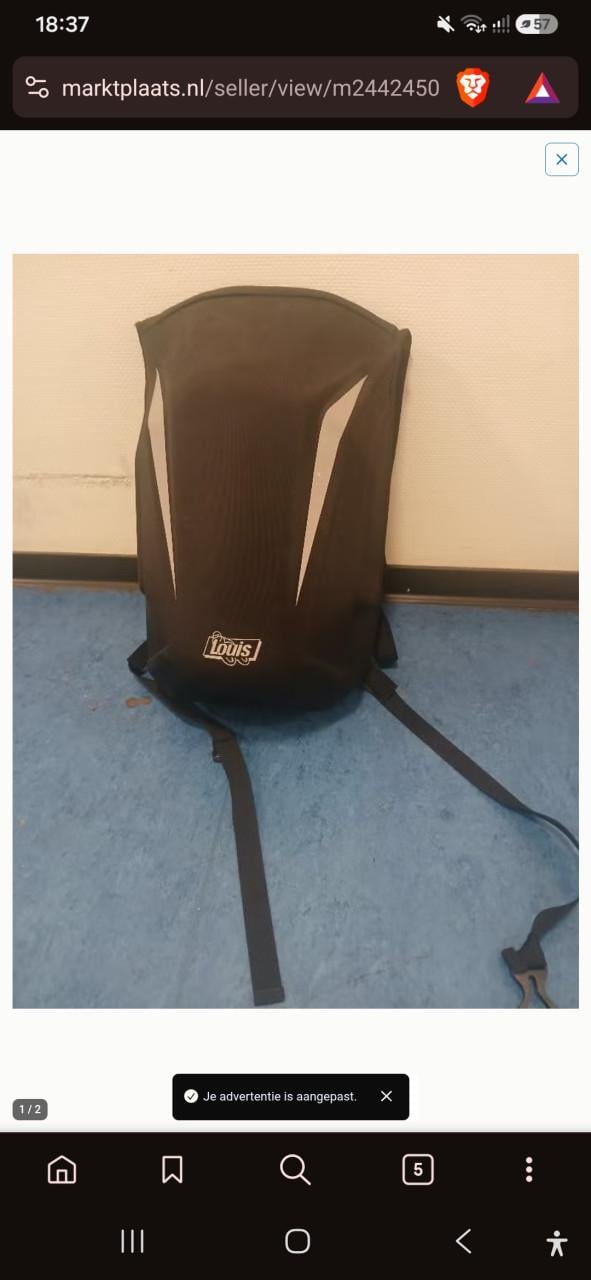 Sling Hard‑Shell Rugzak – Zwart