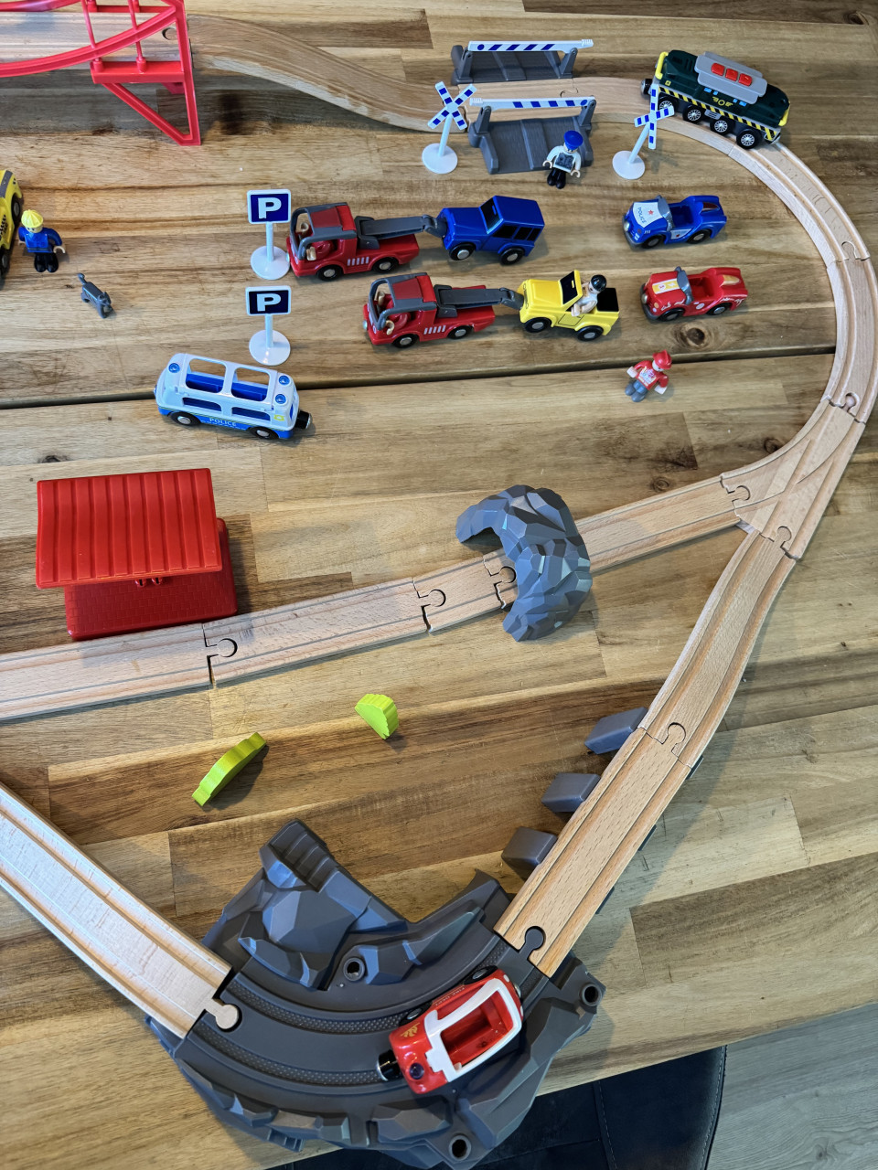 Houten treinbaan