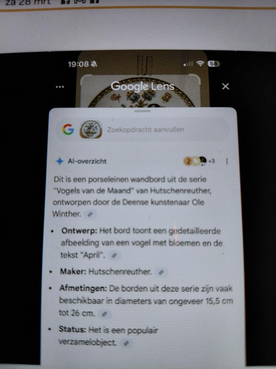 Hutschenreuter maandbord