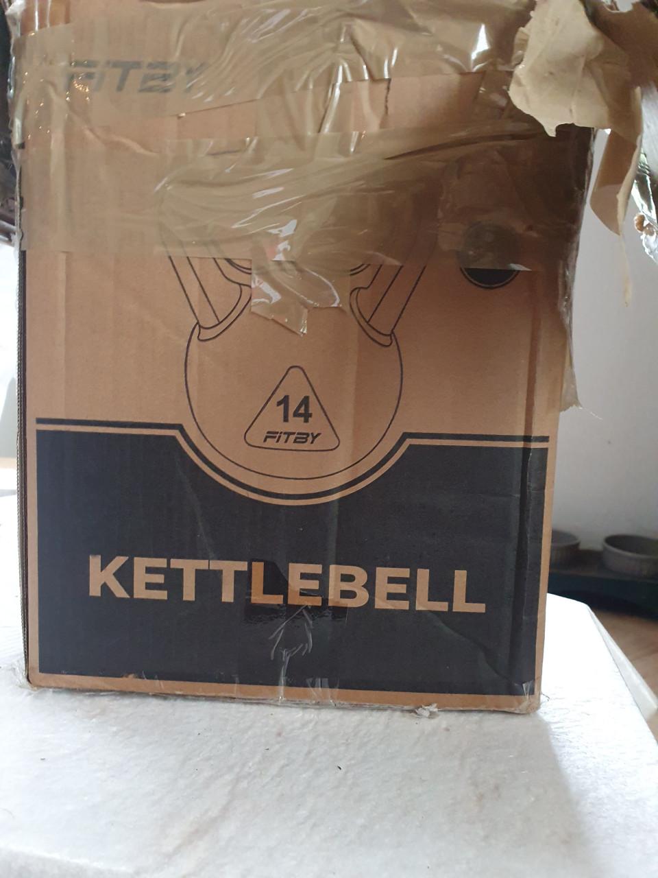 Fitby kettlebell 14 kg • fitness gewicht • crossfit • zwart