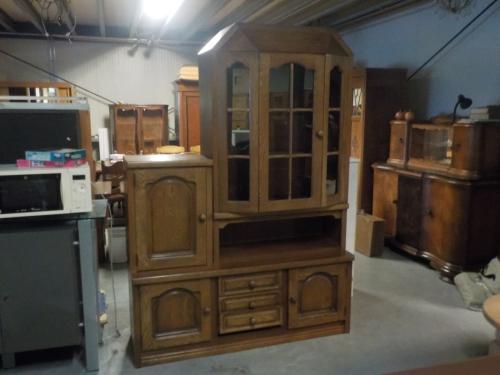 Massief eiken 4 delig wandmeubel in goede staat kast