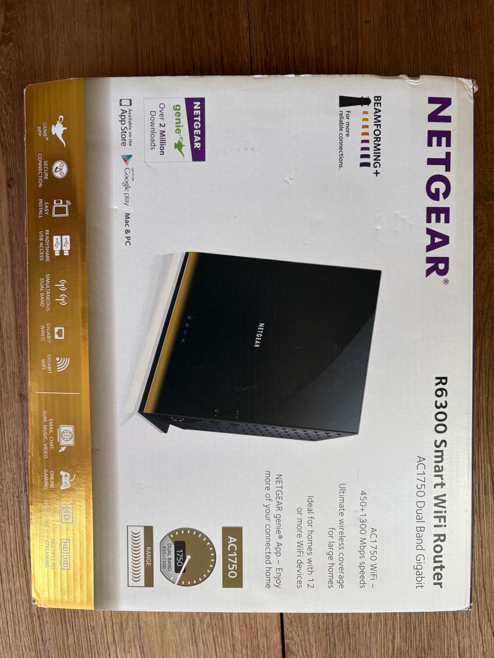 Netgear R6300 Smart WiFi Router krachtige AC1750 Dual Band Gigabit router.